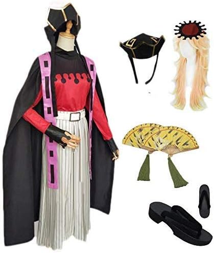Amazon コスプレ衣装 鬼滅の刃 童磨 どうま 上弦の弐 和服 ウィッグ 靴 扇子付き コスプレ衣装 日常服 Cosplay 女性xl コスプレ 仮装 通販