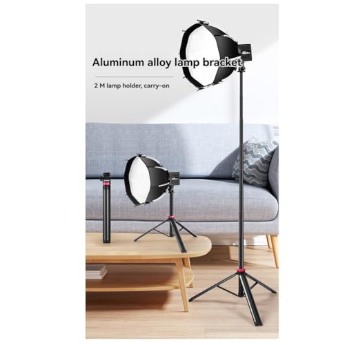 Trípode para cámara y teléfono portátil extensible soporte de luz ajustable 4