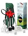 Gifts for Men Golf Grill Set - Stocking Stuffers for Adults Golf Accessories for Men BBQ Grilling Tools Unique Dad Gag Gifts Funny Adult Fathers Day White Elephant Birthday Ideas Outdoor Cool Gadgets