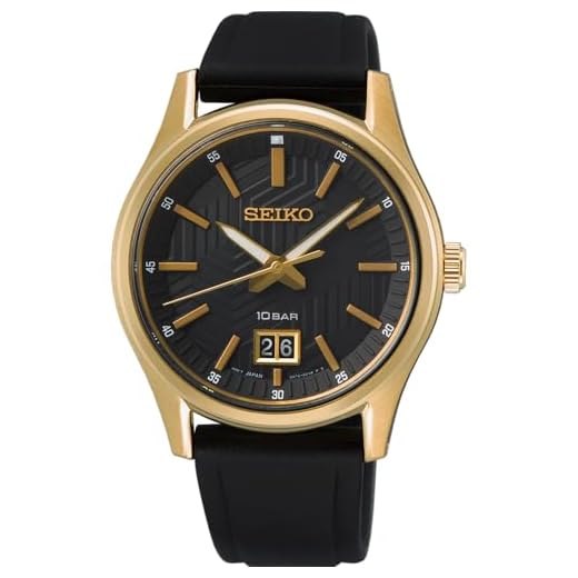 Seiko Reloj Analógico para Hombres de Cuarzo con Correa en Silicona SUR560P1