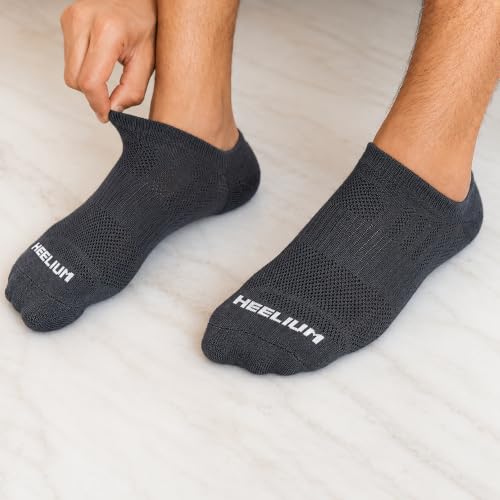 Image of HEELIUM Bamboo Ankle Socks for Men & Women | Ultra-Soft, Odour-Free, Thin & Breathable | 3X Softer than Cotton | Sizes - M (UK 4-8) & L (UK 9-13)