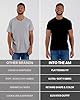 INTO THE AM Mens T Shirt with Logo - Short Sleeve Crew Neck Soft Fitted Tees S - 4XL Fresh Classic Basic Tshirts, 3-pack Black/Grey/White, XXXXL #3