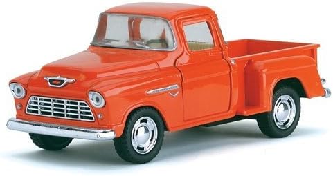 KiNSMART Chevy STEPSIDE Pick-Up 1955 - Camión de juguete a escala 132 modelo de metal fundido a presión color naranja