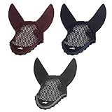  Schockemöhle Sports Fliegenhaube Glossy Fly Veil, Fliegenhaube, Fliegenkopfschutz Größe Warmblut, Farbe Burgundy