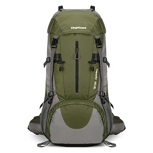 HongXingHai 70L Camping Hiking Backpack with Rain Cover Waterproof Backpacking Backpack for Hiking Treeking Climbing Outdoor (ArmyGreen)