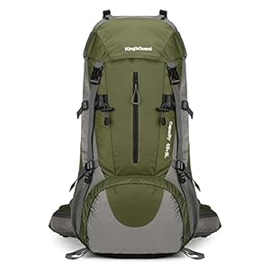HongXingHai 70L Camping Hiking Backpack with Rain Cover Waterproof Backpacking Backpack for Hiking Treeking Climbing Outdoor (ArmyGreen)