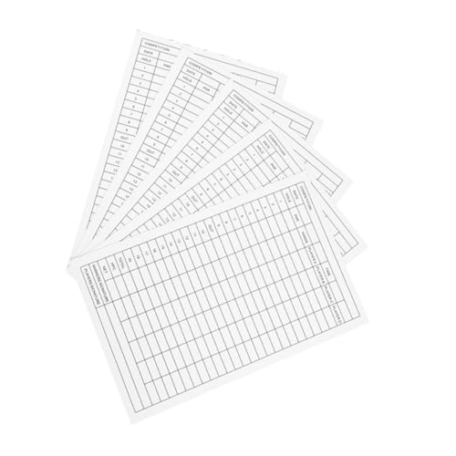 5 hojas de tarjeta de puntuación para golf, tableros de marcador para registrar resultados, accesorios para golf miniatura 1