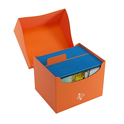 Gamegenic Side Holder 100+ Xl Casual Deck Box | Double-Sleeved Card Storage With Flex Card Divider | Premium Card Protector | Cobra Neck Technology | Holds Up To 100 Cards | Orange Color | Made #TOP2