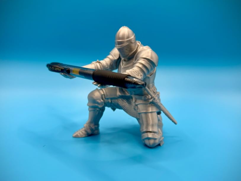 Ortaçağ Şövalyesi Kalemlik Masa Dekoru! Dekoratif Organizer | Ofis & Ev İçin Şık Kalem Tutucu, Hediye Seçeneği - The Medieval Knight Pen Holder Desk Art!