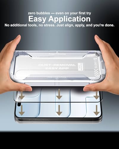 Image of Affix 2 Pack for iPhone Air Or iPhone 17 Air Full Coverage Tempered Glass, Screen Protector Guard with Easy Fix Installation Tool, 9H Hardness Shatterproof, HD Clear Scratch Resistant