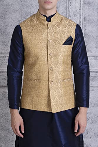 Image of UnM Men Silk Blend Classic Kurta Set
