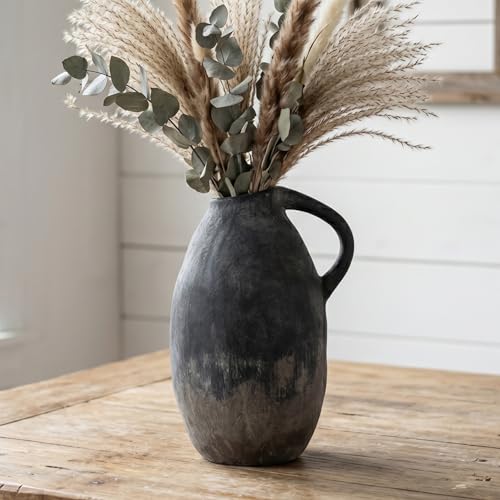 Vase rustique en céramique fait main 24cm chic