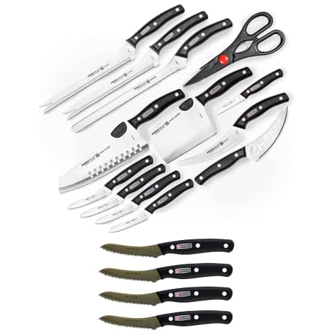 Miracle Blade IV World Class Professional Series 13-Piece Chef's Knife Collection and 4 Steak Knives Cover