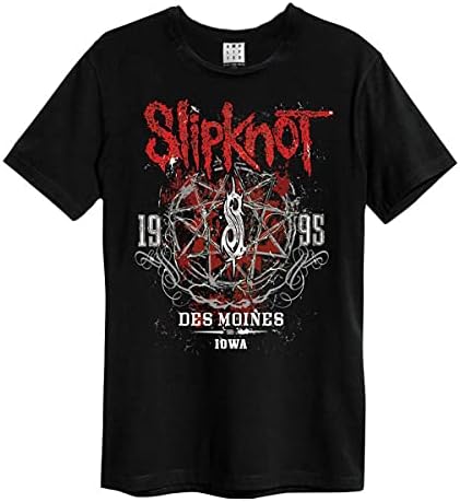 Amplified Unisex Band T-Shirt - Slipknot - Des Moines, Negro