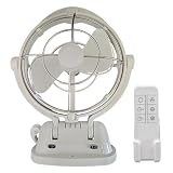 Kaeltsyn Ventola per Veicoli Regolabile a 3 velocità 12V 24V con Telecomando e Timer 1800 Giri/min 3 velocità per Camion, Autobus e Barche Ventola Motore per Uso prolungato