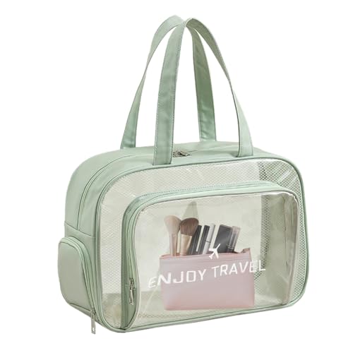 Neceseres de viaje – Maquillaje impermeable con asas, bolsa de lavado de viaje con cremalleras para mujeres, niñas y hombres, impermeable, para playa, piscina, bolsa deportiva de fitness, sostiene