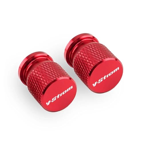 Bouchons de valve de pneu moto rouge pour Suzuki V-Strom DL 250 650 1000