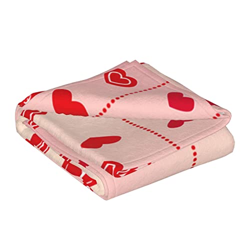 Bed Throw Blanket Romantic-Love-Valentine's-Day Lightweight Super Soft Luxury Sofa Blanket Microfiber 80X60 Inch #TOP1
