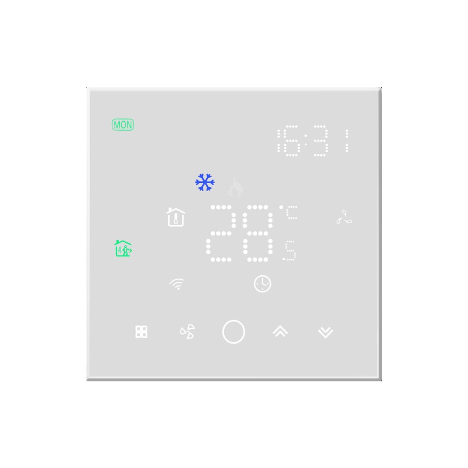 Cyfrowy higrometr termometr wewnętrzny Termostat Wi -Fi dla klimatyzatora Smart Thermotato Regulator temperatury regulator Smart Wireless Z wyświetlaczem LCD(Wit,2P AND WIFI)