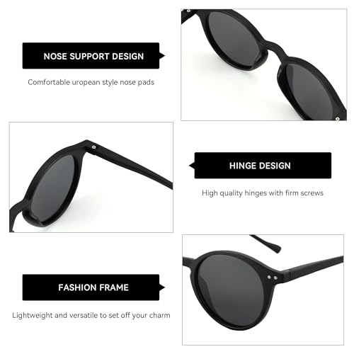 Image of ZENOTTIC Polarized Round Sunglasses, Stylish Sunglasses for Men and Women Retro Classic, Multi-Style Selection