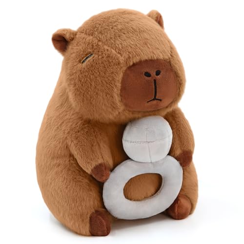 Image of Valentines Stuffed Animal - Cute Capybara Plush with Diamond - 13-inch Kawaii Capybara Stuffed Animal Pillow Soft Stuffed Plushies Toy for Romantic Sweet Gifts for Her