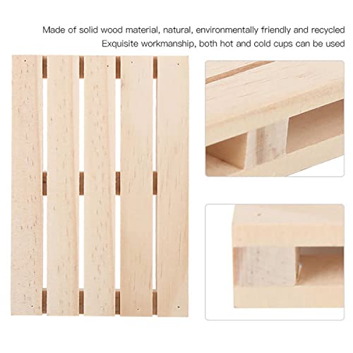 Homeemoh U11106750 4Pcs Wooden Heat Insulation Coaster thumb #4