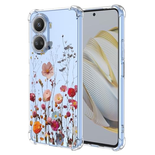 RRXSYXL for Huawei Nova 10 SE 4G Case with Colorful Pretty Flower Series Anti-Drop Soft Shell Case for Huawei Nova 10 SE 4G,Pretty Flower