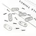 Quacc 6 PCS Flat Fixing Brackets with 12 Screws, Stainless Steel Straight Brace Bracket, Connecting Plate Bracket, Flat Support Corner Repair Connector (36 mm x 16 mm)