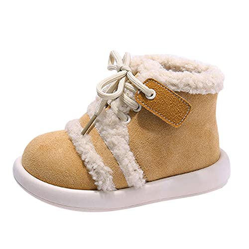 Fashion Winter Children Boots Boys And Girls Flat Ankle Boots Lace Up High Top Cotton Wool For Warmth And Big Kid