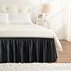 Amazon.com: RIMELA Black Bed Skirt Full Size 18 Inch Drop, Elastic Bed ...