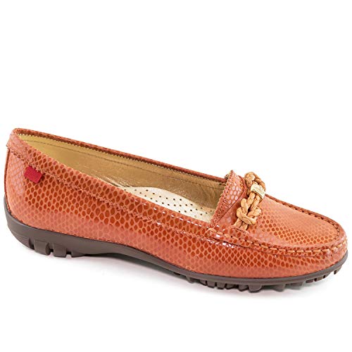 Mocassim feminino Marc Joseph New York 25876-B de couro fechado, Coral Snake, 8