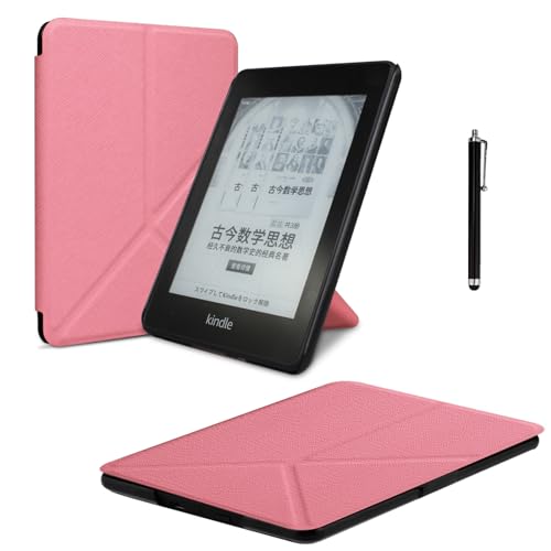 Sakenitly �J�o�[ �ɓK��Kindle Paperwhite �� 5/6/7 ���� (2012/2013/2015 �����A���f��: EY21&DP75SDI) �p�P�[�X�A�X�}�[�g�I�[�g�X���[�v/�E�F�C�N�@�\�t���y�ʐ܂肽���ݕό`�u���P�b�g