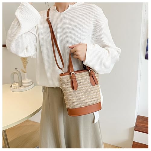 Bolso Bandolera de Paja para Mujer miniatura 2