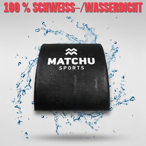 MATCHU - Ab matt - Bauchmuskelmatte - Untere Rückenstütze - Sit up Matte - Bauchmuskeltrainer - Sit up - Anti-Rutsch - 36x30x7cm - 500 Gramm - Schaumstoff/Kunstleder - Schwarz/Weiß