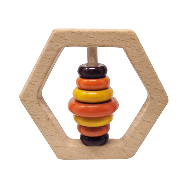 Ariro Wooden Rattle Hexagon | Multicolor for Baby Boy and Girl | Helps in Good Grasping, Sensorial Development, Fine Motor Skills & Auditory Sense | Supports Exploration & Tactile Experience (B09XDYX5ZH) Amazon Price History, Amazon Price Tracker