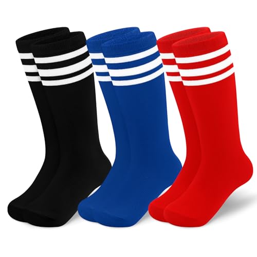 Sarfel Kids Soccer Socks 6-8 Years Old Blue Soccer Socks Kids 6-8 Red Soccer Socks Youth Boys 8-12 Youth Soccer Socks Boys 8-10