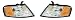 Driver and Passenger Park Signal Marker Light Lamp Replacement for Nissan 26125-9E025 and 26120-9E025