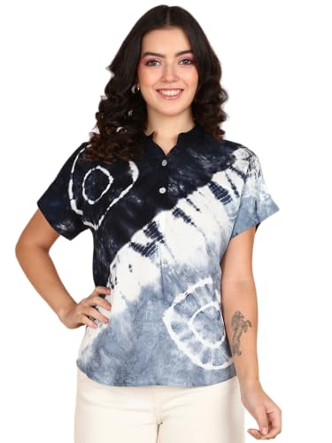 Image of Maaesa Hand Dyed Rayon Top for Women