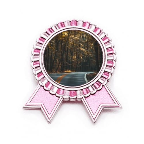 Broche rose Road Grass en métal taille M pour accessoiriser vos sacs de voyage