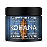 Kohana - Unscented Shaving Cream - Perfect for Men with Sensitive Skin - Full of Organic Soothers, Moisturizers & Anti-Oxidants