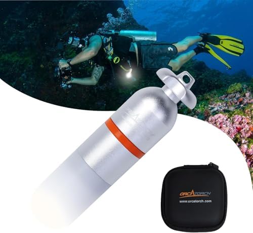 ORCATORCH SD01Pro Mini LED Strobe Signal Light for Scuba Diving Flashing Marker Battery AAA 150 m (5 Colors to Choose) (White)