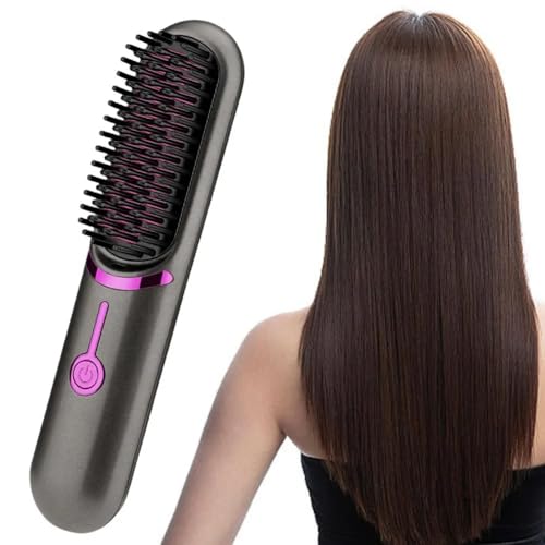 Cepillo alisador de cabello mini inalámbrico portátil miniatura 2