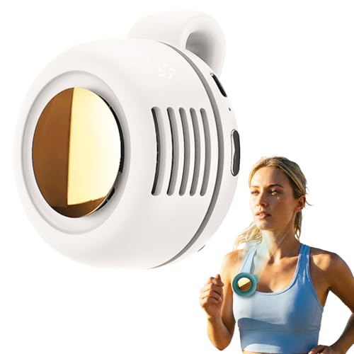comepew Tragbarer Clip Ventilator 2026 Neu Taillenclip-Ventilator Portable Silent Mini Bladeless Fan Clip On 3 Geschwindigkeiten Mini Tshirt Ventilator Handventilator mit Clip für Outdoor (Weiß)