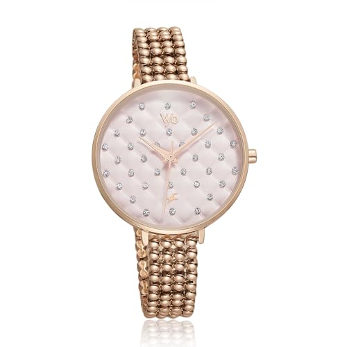 Fastrack Vyb Iconique Quartz Analog Pink Dial Metal Strap Watch for Girls-FV60014WM01W (B0CT62K362) Amazon Price History, Amazon Price Tracker