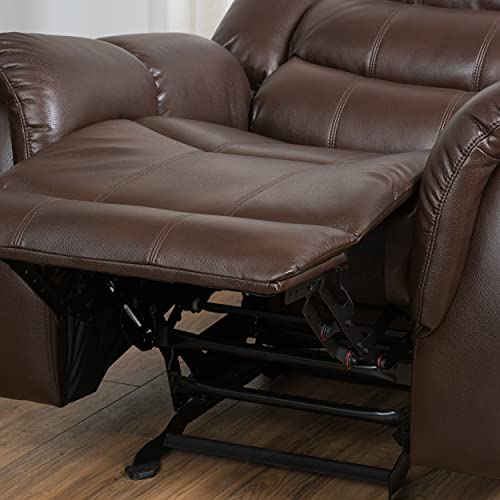Christopher Knight Home Merit Faux Leather Glider Recliner Club Chair, Dark Brown #TOP7
