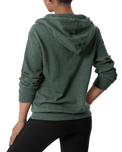 Image of GIVON Basic Lightweight Zip-Up Hoodie Long Sleeve Thin Jacket for Women with Plus Size
