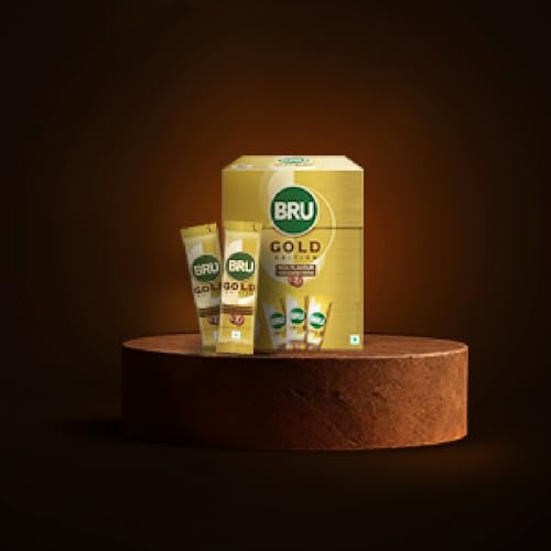 Image of Bru Gold Edition | 100% Pure Coffee | Premium Freeze Dried Coffee | Experience Intense Coffee Taste | Aromatic Instant Coffee | 22.5g (Pack of 15 Single Serve Sachets X 1.5g each)