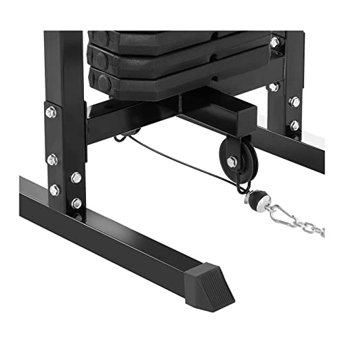 Gymrex GR-CS 100 Kabelzug Kabelzugstation Seilzug Fitness Zugturm 150 kg 24 Gewichte 6,8 kg – Bild 5