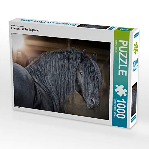 CALVENDO Puzzle 'Friesen - Stolze Giganten' – 1000 Teile Mit 64 X 48 Cm Legegröße & Premium-Qualität Aus Europa