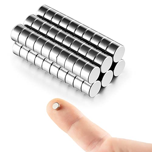 60pcs 5*2.8mm Small Magnets for Crafts - MEALOS Mini Magnets Tiny Magnets - Little Button Magnets Micro Magnets - Round Fridge Magnets Also for Miniatures, Model Making, Crafts and 3D Printed Projects